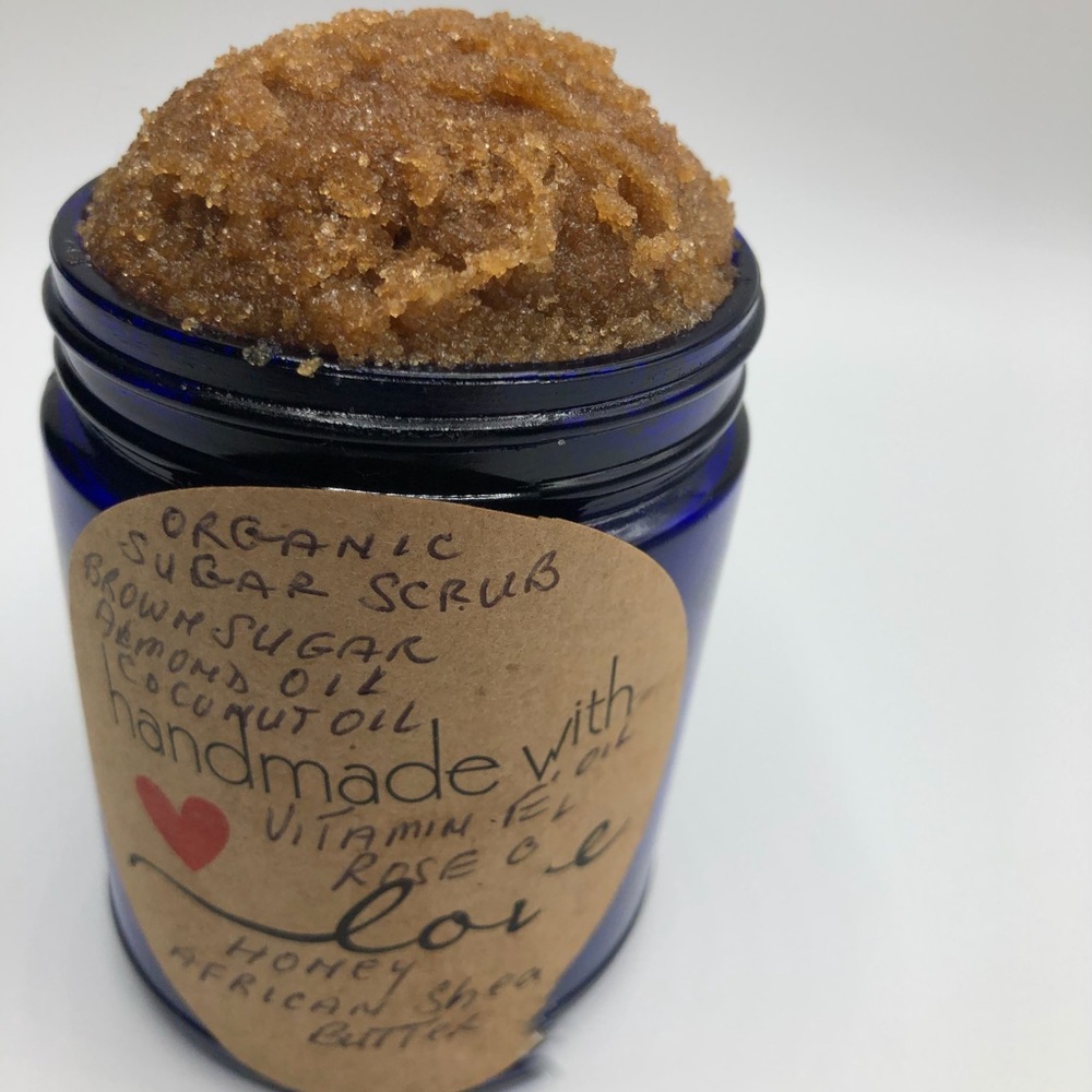 Brown Sugar Scrub Exfoliant Organic Handmade with Love NO TRADE CONSIGNMENT